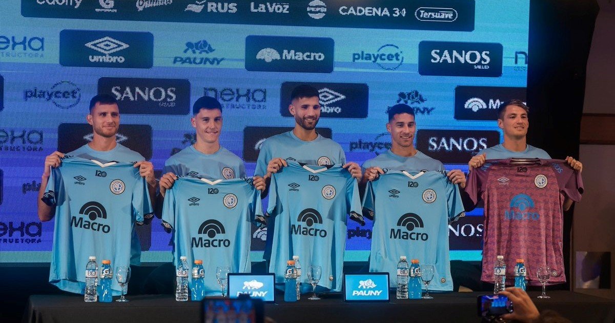 Con Lisandro López y Sporle como las caras principales, Belgrano presentó a sus cinco refuerzos :: Olé