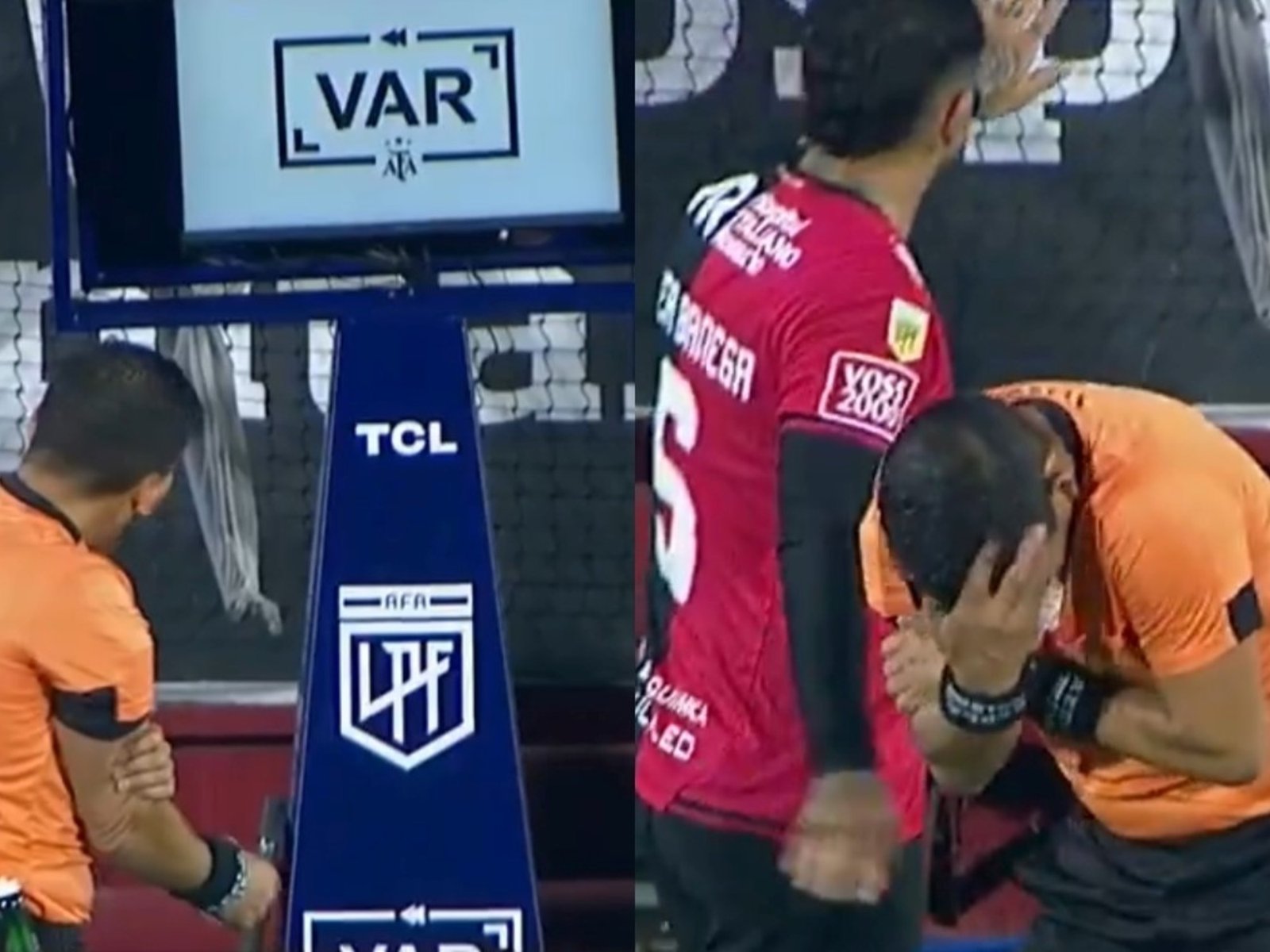 Video: la agresión de los hinchas de Newell's a Merlos, antes de que expulsara a Regiardo :: Olé