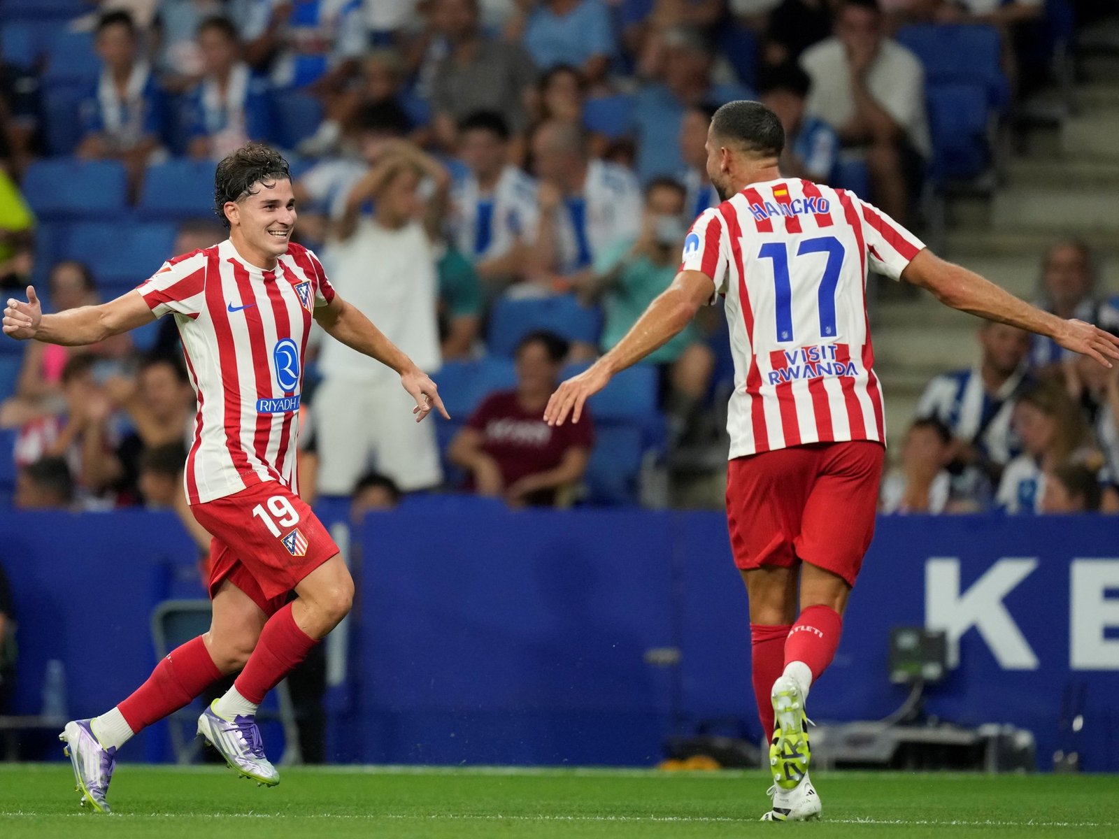 el gesto de Simeone en el festejo