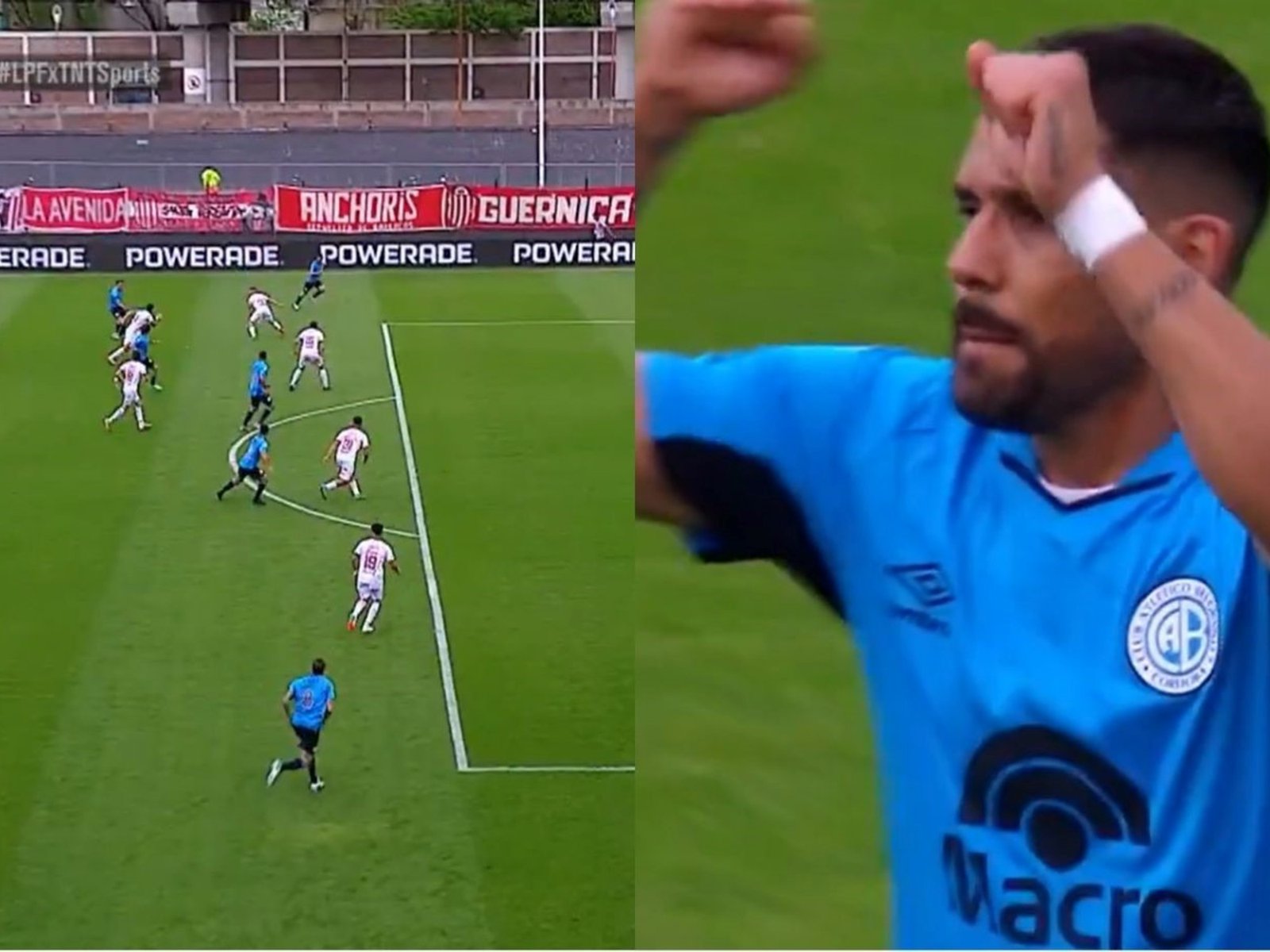 Video: el árbitro le anuló otro gol lícito a Belgrano pero el VAR lo validó :: Olé