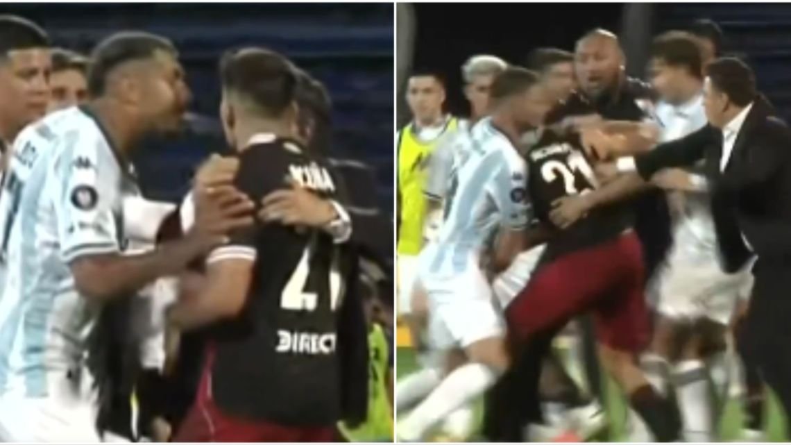 Adrián Balboa escupió a Marcos Acuña en la cara y desató un caos