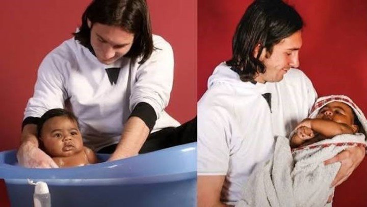 Messi bañó a Lamine para una campaña de Unicef. El destino