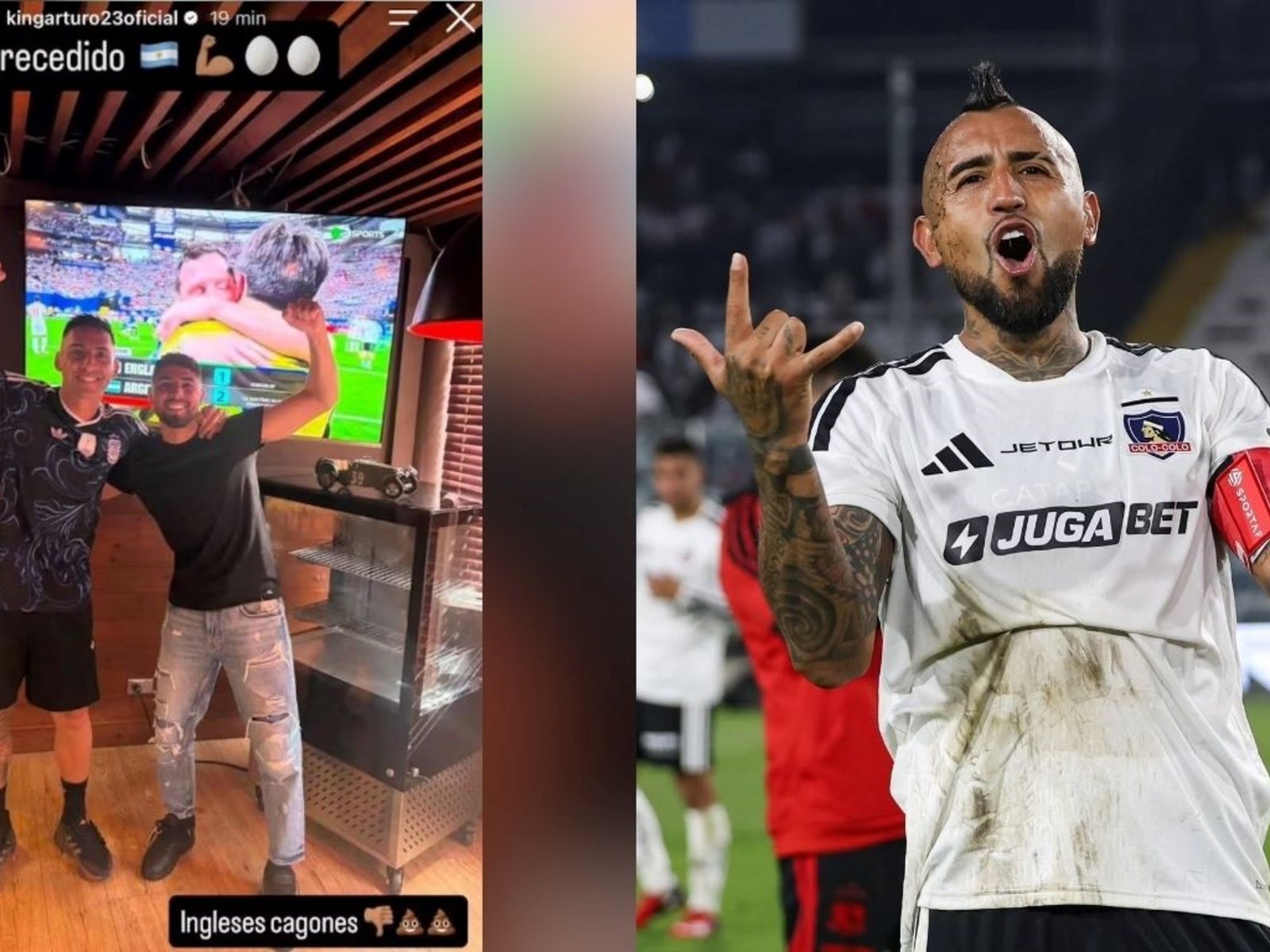 Arturo Vidal y un polémico: "Ingleses cagones" :: Olé