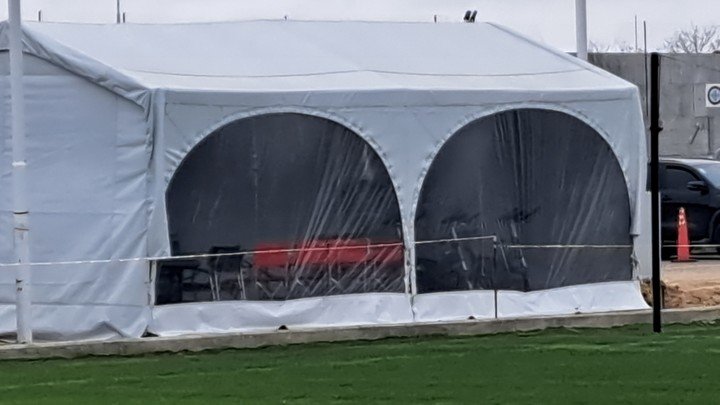 El entrenamiento de los borrados de River en Cantilo.