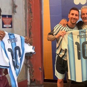 Video: Manzambi y Baggio, los que se llevaron una camiseta de Messi tras el triunfo de Argentina ante Suiza