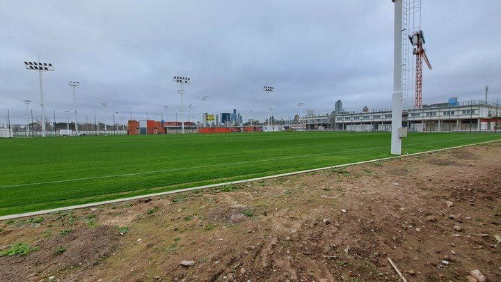 El entrenamiento de los borrados de River en Cantilo.