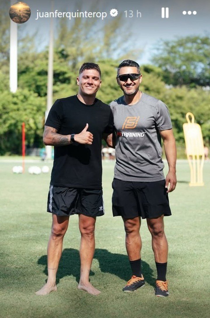 Quintero, en acción en Miami. Instagram Juanfer Quintero.
