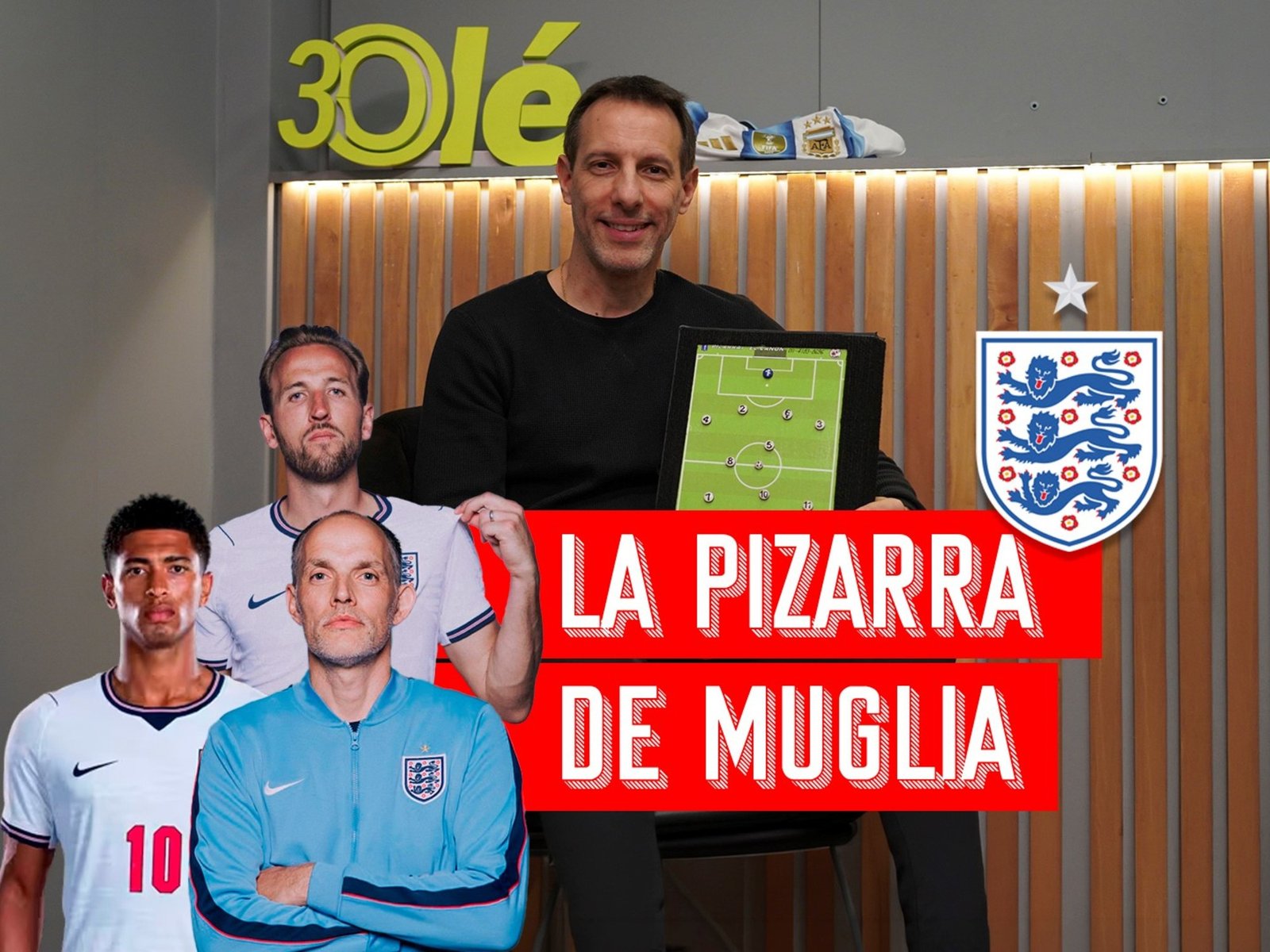 La pizarra de Vicente Muglia: así juega Inglaterra :: Olé