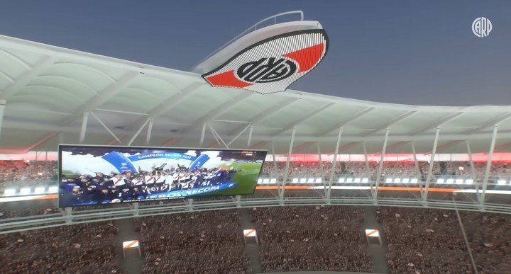 El nuevo Monumental tendrá una pantalla en cada cabecera. Prensa River.