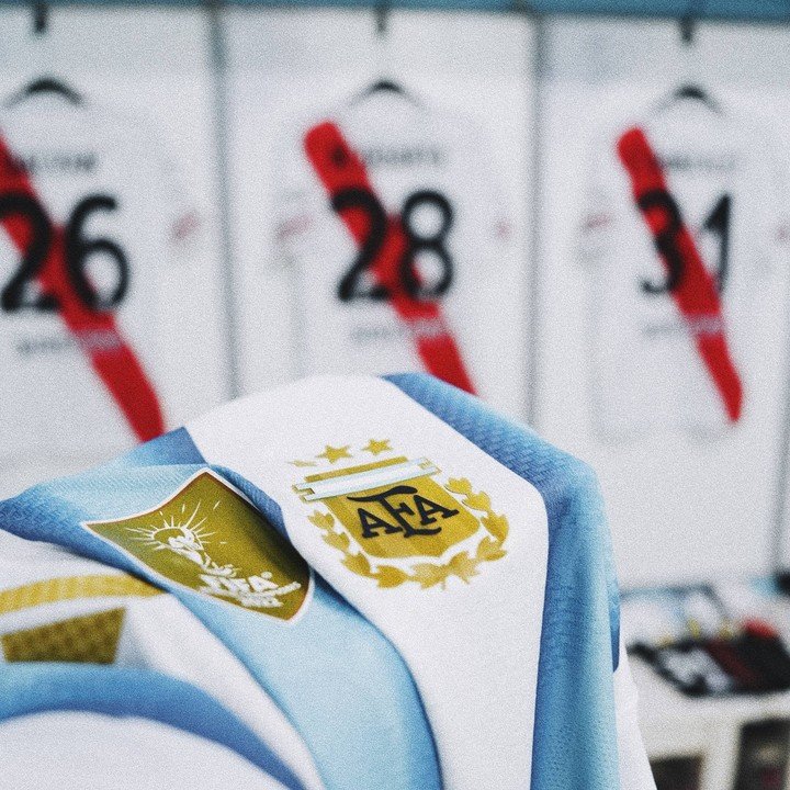 El apoyo de River a la Selección Argentina. Prensa Argentina.