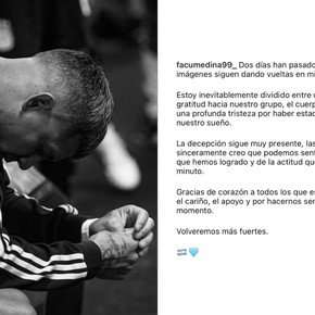 El descargo de Facundo Medina tras el golpe en la final: "Una profunda tristeza" y "volveremos más fuertes"
