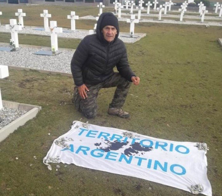 Escobedo en Malvinas durante 2019.