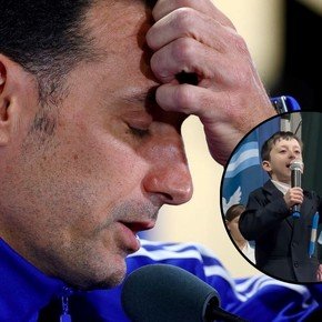 El nene que hizo emocionar a Scaloni: "No sé cuántos años tiene, si le salió de adentro es increíble"