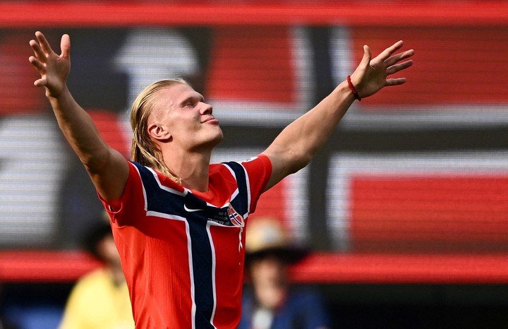 Haaland la rompió en el Mundial (Reuters).