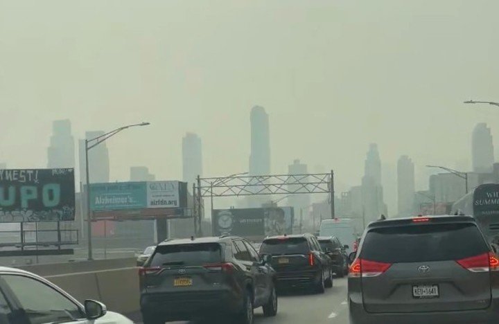 Humo en la ciudad de Nueva York.