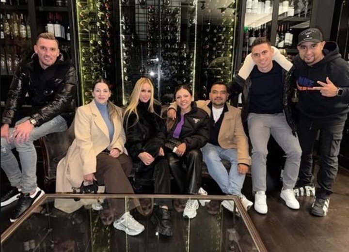 El reencuentro familiar entre Armani y el colombiano Borré, la semana pasada (IG).