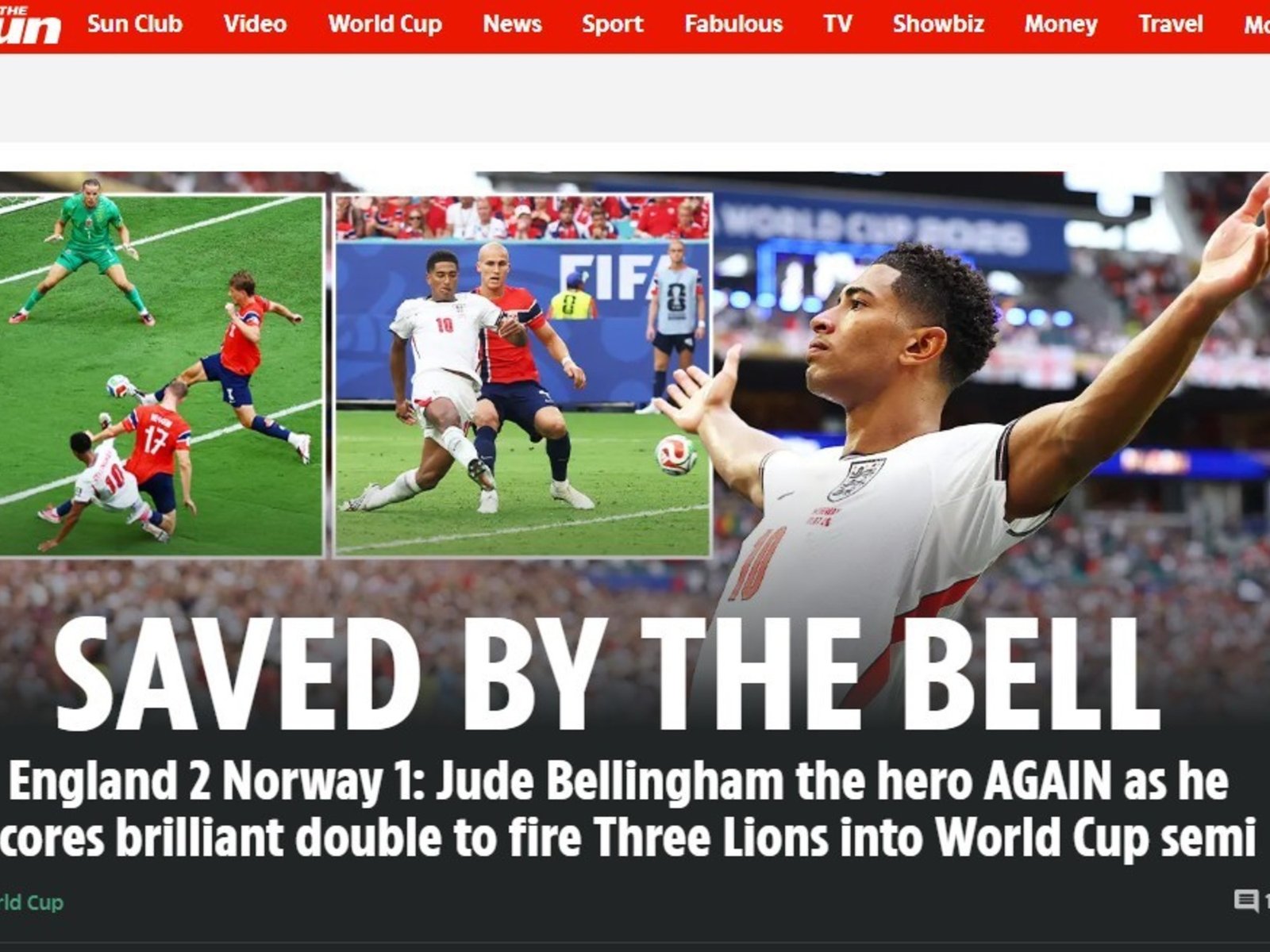 los medios de Inglaterra se rindieron a los pies de Bellingham tras el triunfo ante Noruega