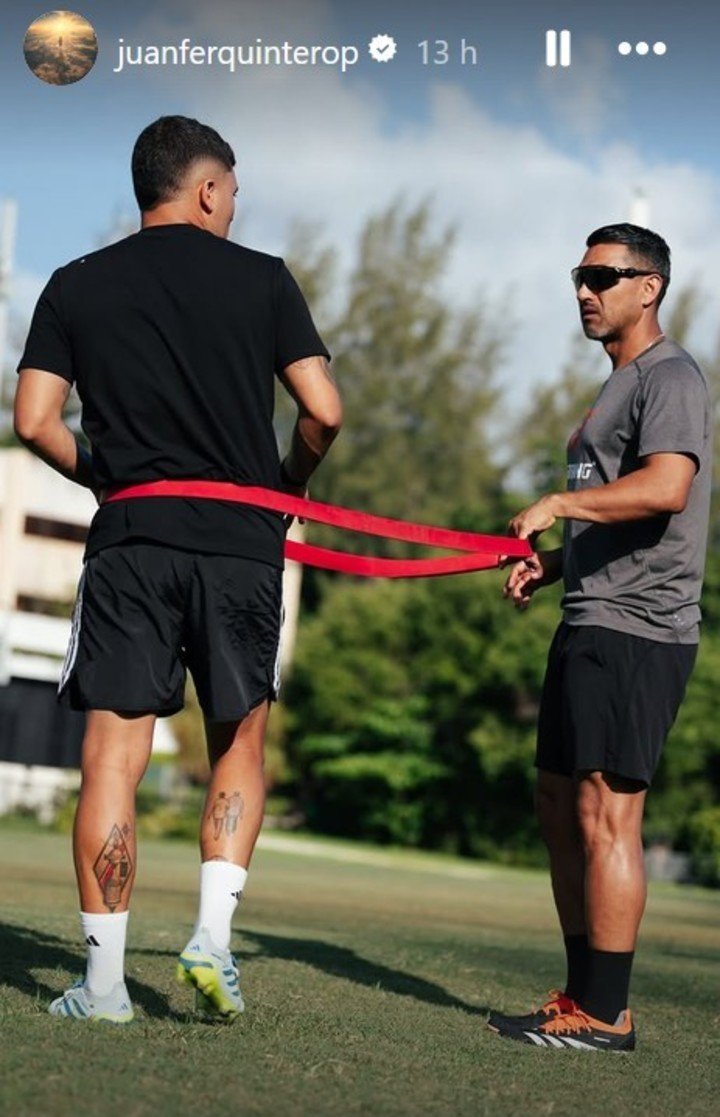 Quintero, en acción en Miami. Instagram Juanfer Quintero.