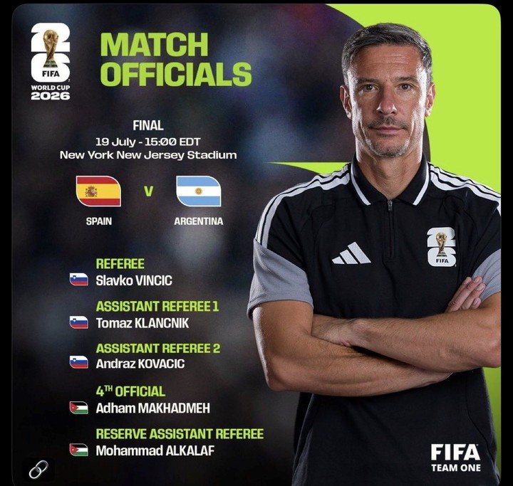 Slavko Vincic será el árbitro de la final. Foto: FIFA