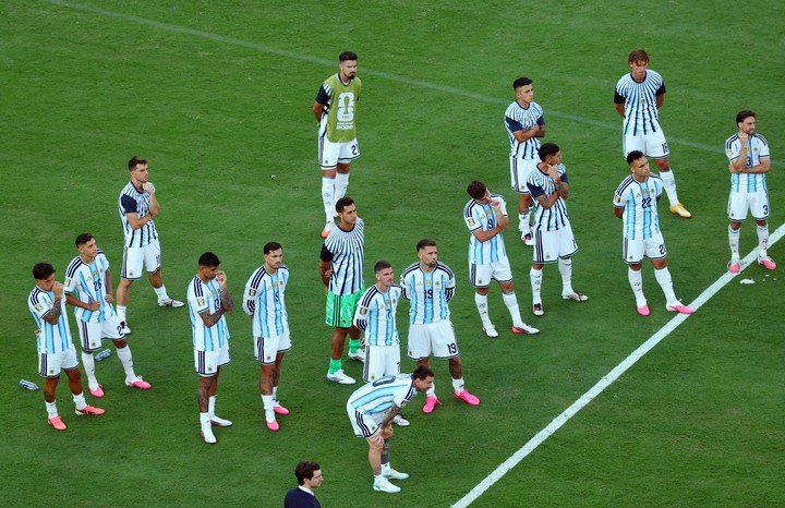 Argentina, tras la final contra España. (REUTER)