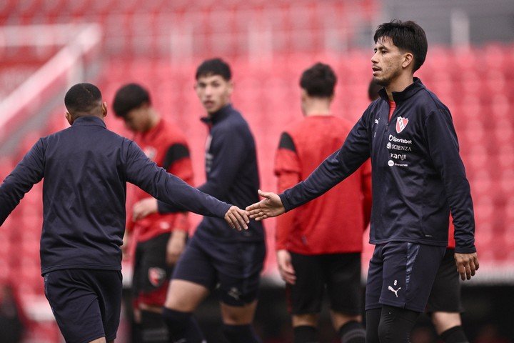 Maxi Meza convirtió tres goles entre los dos amistosos. (Foto: Prensa Independiente)