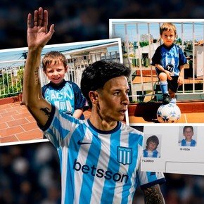 La historia de amor de Lodico con Racing: su pasado como niño en el club, por qué se había ido y su ansiado regreso