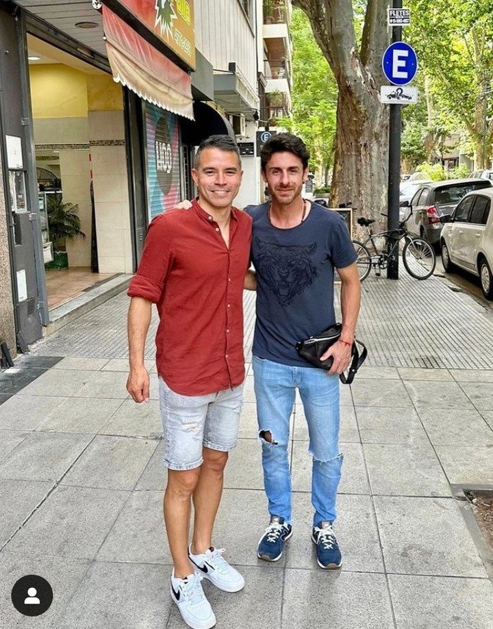 Uno de los tantos encuentros entre Javier Saviola y Pablo Aimar. (Foto: @javier.saviolaok).