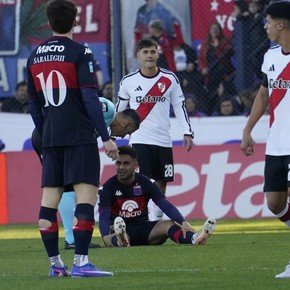 El Pity Martínez se lesionó ante River al minuto de juego