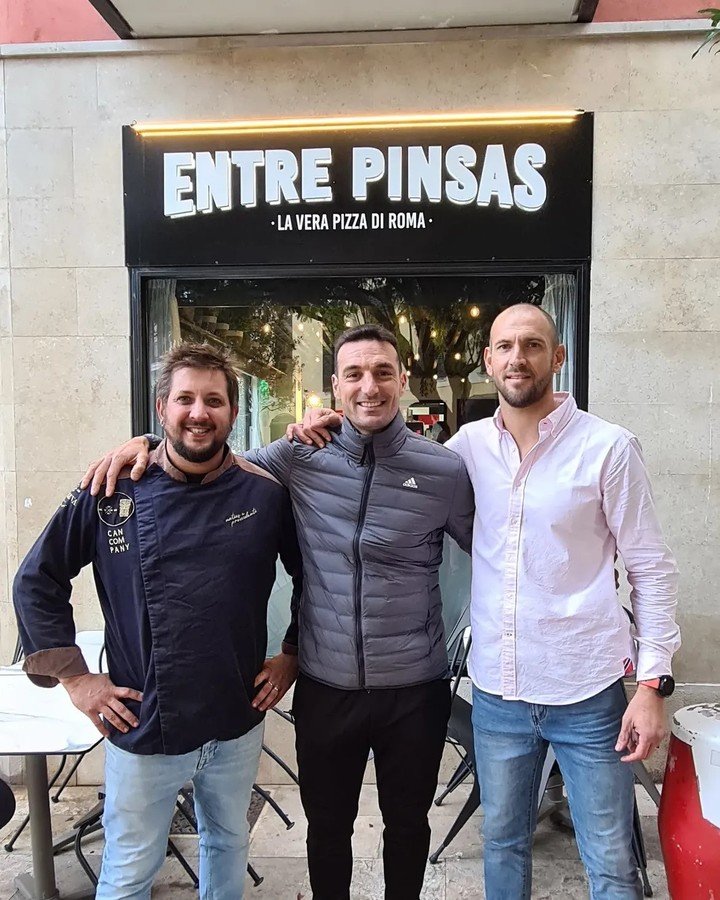 Scaloni es uno de los clientes más recurrentes en las propuestas gastronómicas de Aveldaño. Foto: @pela.aveldano