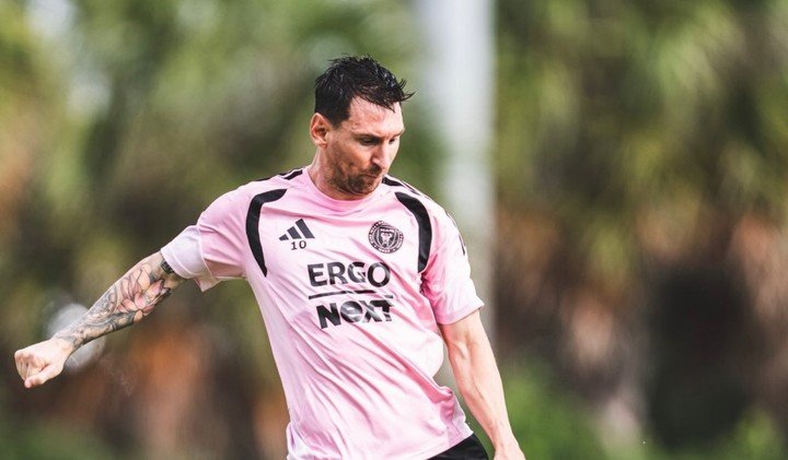 Messi en la práctica del Inter Miami.