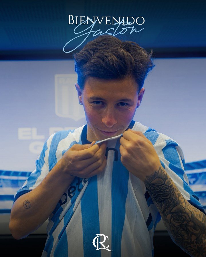 Así presentó Racing a Lodico este jueves.