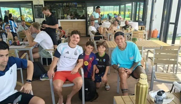 Los jugadores de la Scaloneta que coincidieron en Ibiza.