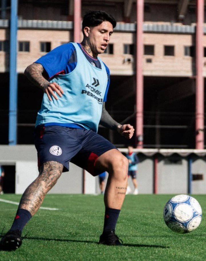 Farías, en la práctica de San Lorenzo.