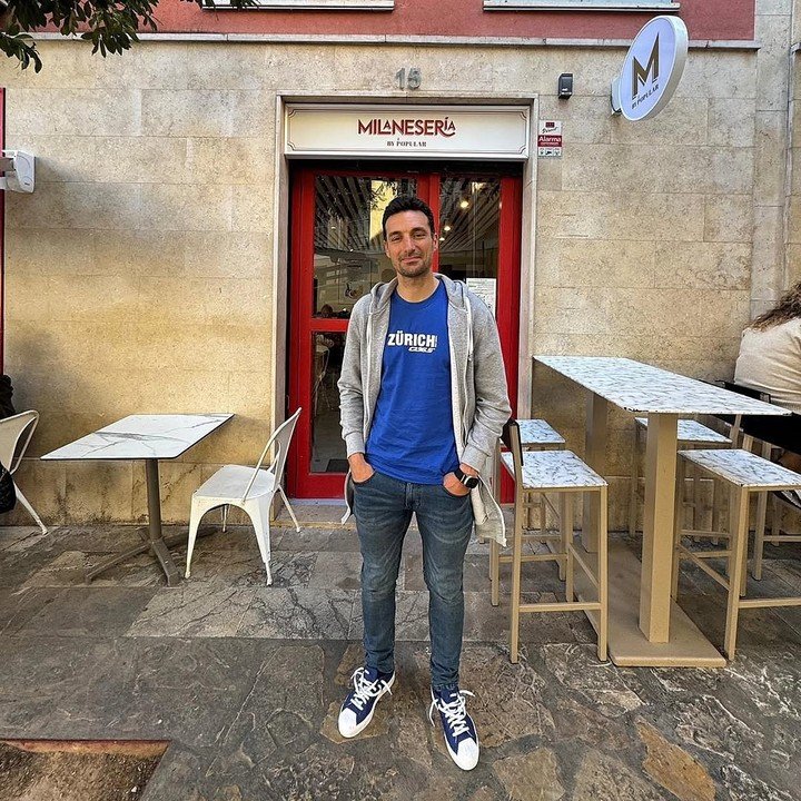 Scaloni en La Milanesería. Foto: @pela.aveldano