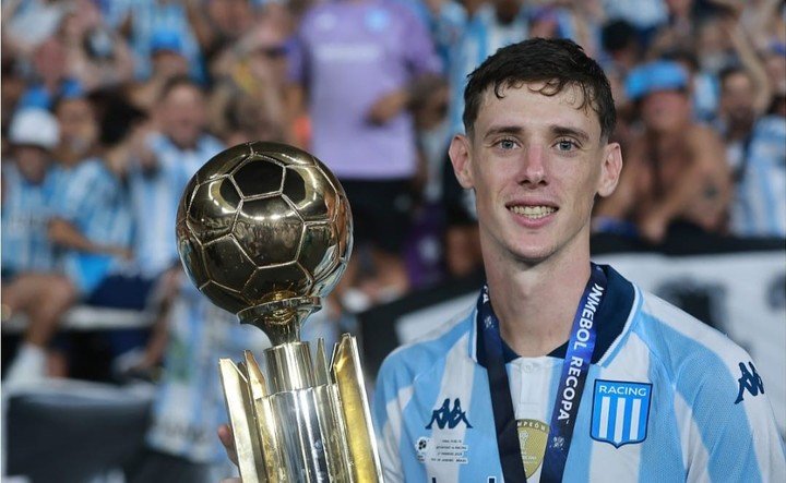 Germán Conti no sumó minutos en ningún clásico con la camiseta de Racing.
