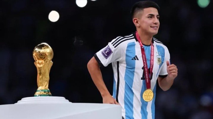 Thiago Almada en el Mundial de Qatar. 