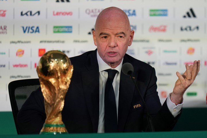 Gianni Infantino, presidente de la FIFA. Foto: AP.
