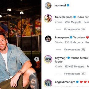 De Neymar, Cristiano y Colapinto a compañeros de Selección: los mensajes de apoyo a Messi