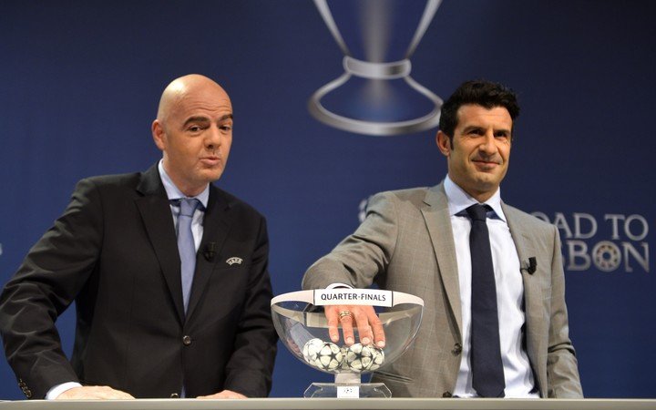 Luis Figo, una de las últimas voces que se alzó contra Infantino. Foto: AFP PHOTO / FABRICE COFFRINI.