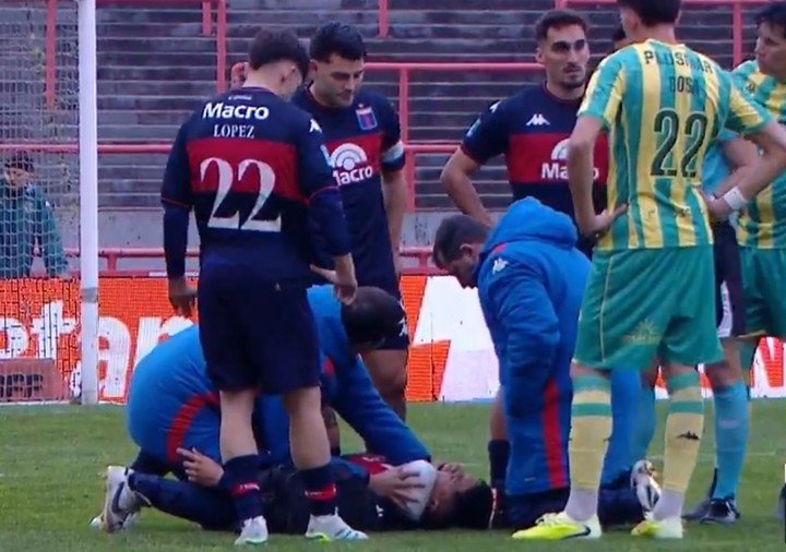 González cayó casi inconsciente (Foto: Captura de TV).