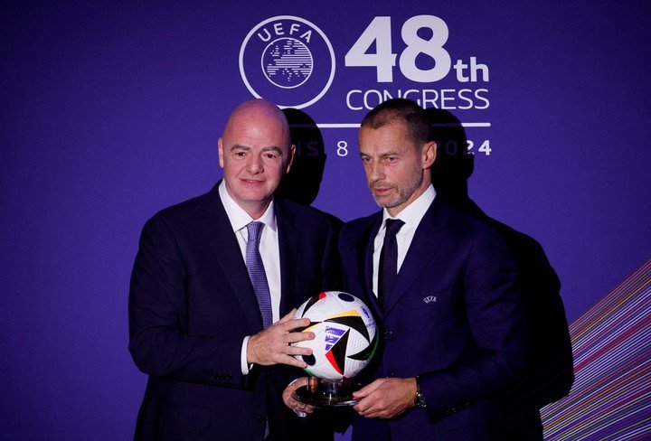 El presidente de la UEFA, Aleksander Ceferin, el principal opositor a Infantino. Foto: REUTERS / Gonzalo Fuentes.