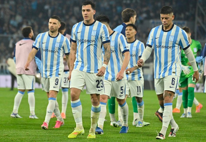 El lamento de los jugadores de Racing. 