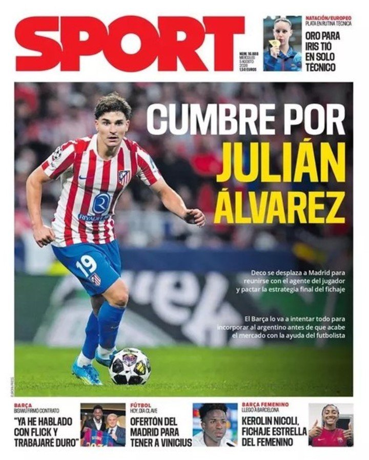 La tapa de Sport.