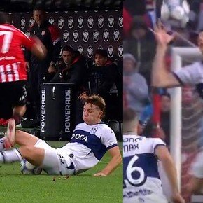 Planchazo durísimo y doble amonestación en tres minutos: las dos rojas de Gimnasia en el Clásico de La Plata