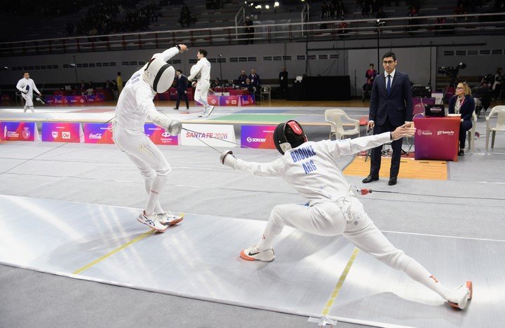 Brooke llegó hasta octavos de final de la prueba individual masculina de espada. Foto Prensa Santa Fe 2026