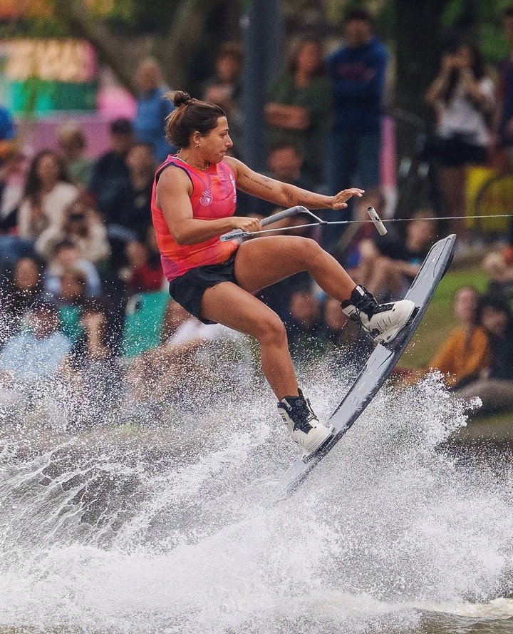 Eugenia de Armas ganó el oro en wakeboard. (@PanamSports)
