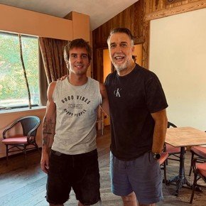 Encuentro de lujo: Franco Mastantuono compartió una foto con Gabriel Batistuta