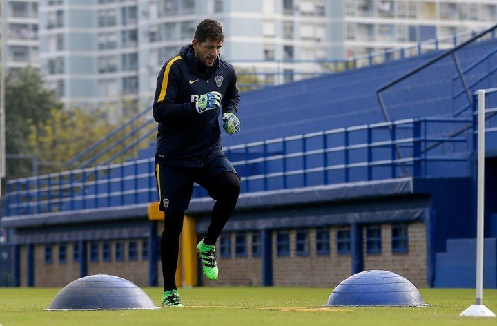 Orion, en Casa Amarilla, en un entrenamiento de 2015. (Foto: Prensa Boca)