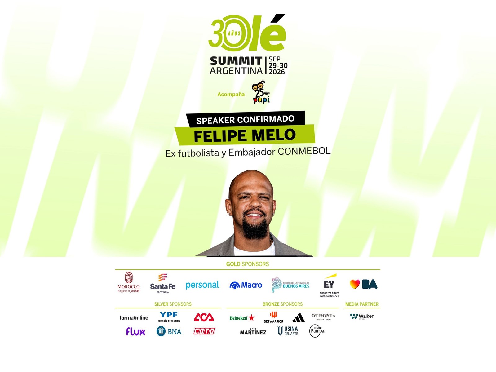 Felipe Melo en el Olé Summit 2026: leyenda de la Copa Libertadores y fanático de Messi :: Olé