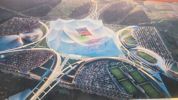Así quedaría el estadio Hassan II una vez finalizado.